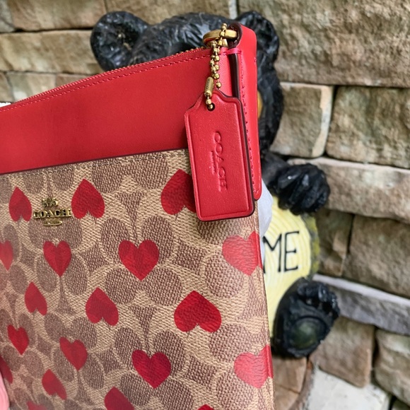 Authentic coach 1941 Coated Signature Canvas/refined calf leather top zip Crosby - Picture 5 of 14